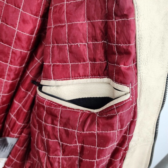 Vintage WILSON LEATHER M.JULIAN Moto Jacket Asymmetric Sleeve Stripes Mens XL - Picture 9 of 16